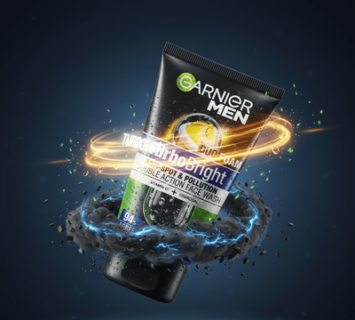 Garnier Men - TurboBright Duo Foam Double Action Face Wash - Zambeel