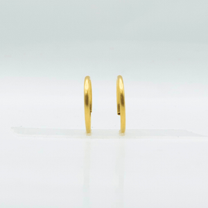 1/2 Endless Hoop Gold Earring | Stainless Steel | 18K Gold Plated - Zambeel