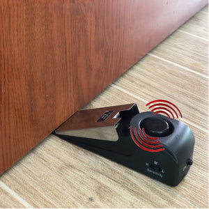 120db door stop alarm Security System Home Wedge Shaped Stopper Alert Security System Door Stop Alarm Block Blocking System - Zambeel