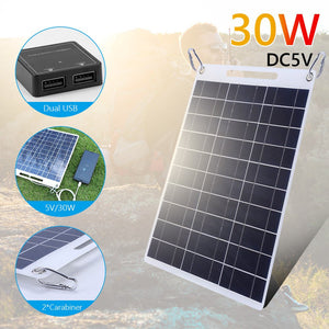 13W 5V Outdoor Mobile Phone USB Solar Flexible Charging Board - Zambeel