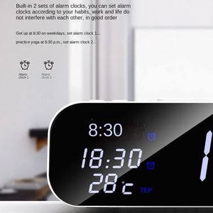 15W Three - in - one Wireless Charger Temperature Tester Multi Alarm Clock Fast Charging Mobile Phone Usb Charger Charging Station - Zambeel