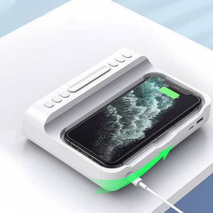 15W Three - in - one Wireless Charger Temperature Tester Multi Alarm Clock Fast Charging Mobile Phone Usb Charger Charging Station - Zambeel