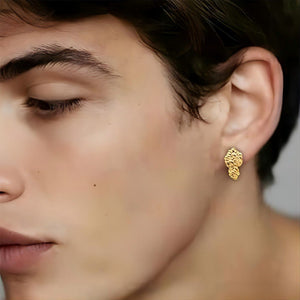 18K Copper Plated Real Gold Special - interest Design Stud Earrings - Zambeel