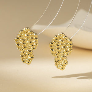18K Copper Plated Real Gold Special - interest Design Stud Earrings - Zambeel
