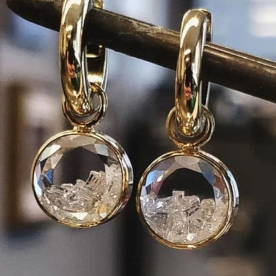 18K Gold Stainless Steel Earrings Fashionable - Zambeel