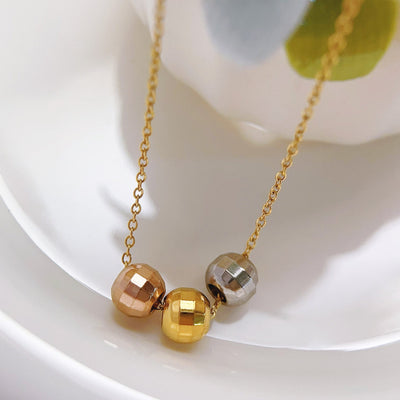 18K Real Gold Necklace In A Titanium Steel Furnace A Minimalist, Light - luxury Piece Of Jewelry - Zambeel