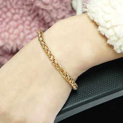 18K Stainless Steel Anchor Chain Bracelet For Men And Women - Zambeel