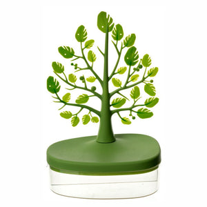 1pc Creative Tree Jewelry Storage Box - Desktop Cosmetics Display Box, Dustproof Plastic Storage Container For Jewelry, Small Items And Cosmetics, Multi - functional Storage Organizer, Desktop Decor - Zambeel