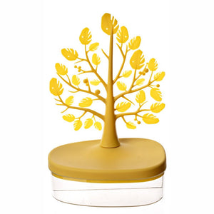 1pc Creative Tree Jewelry Storage Box - Desktop Cosmetics Display Box, Dustproof Plastic Storage Container For Jewelry, Small Items And Cosmetics, Multi - functional Storage Organizer, Desktop Decor - Zambeel