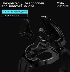 2 In 1 HI-FI Wireless Earphones Men Smart Watch - Zambeel