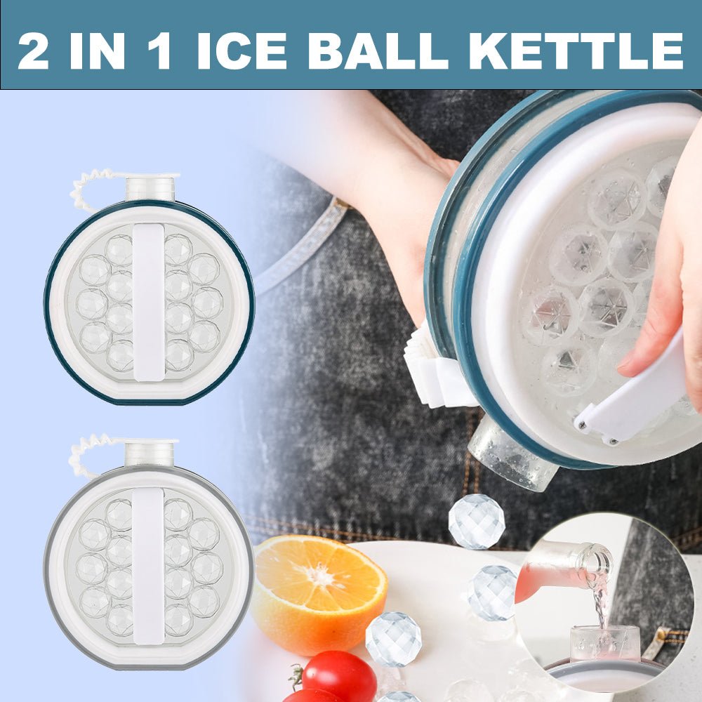 2 In 1 Portable Creative Ice Bottle Cold Kettle Household Ice Grid Frozen Ice Box Ice Cream Tools Bar Ice Ball Maker Kitchen Gadgets - Zambeel