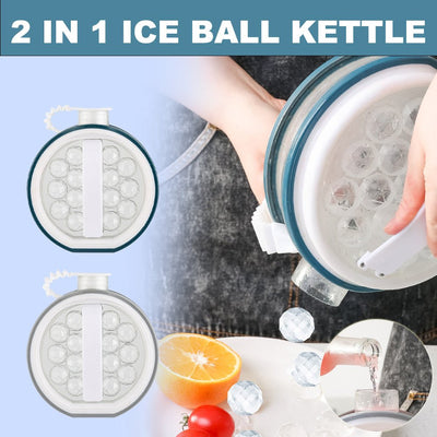 2 In 1 Portable Creative Ice Bottle Cold Kettle Household Ice Grid Frozen Ice Box Ice Cream Tools Bar Ice Ball Maker Kitchen Gadgets - Zambeel