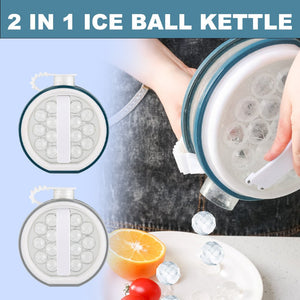 2 In 1 Portable Creative Ice Bottle Cold Kettle Household Ice Grid Frozen Ice Box Ice Cream Tools Bar Ice Ball Maker Kitchen Gadgets - Zambeel