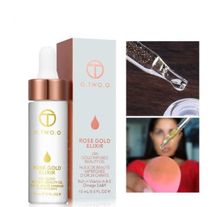24k Rose Gold Elixir Skin Make Up Oil For Face Essential Oil Before Primer Foundation Moisturizing Face Oil Anti - aging - Zambeel