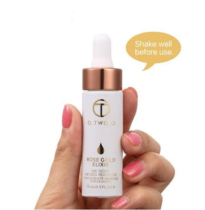 24k Rose Gold Elixir Skin Make Up Oil For Face Essential Oil Before Primer Foundation Moisturizing Face Oil Anti - aging - Zambeel