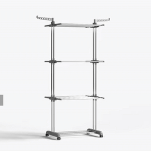 6-Tier Foldable Clothes Drying Rack with Wheels © Ⓢ