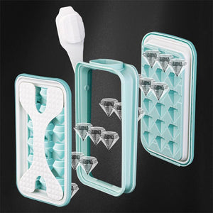 2in1 Portable Silicone Ice Ball Mold Ice Maker Water Bottle Ice Cube Mould Bottle Creative Ice Ball Diamond Curling Summer Kitchen Gadgets - Zambeel