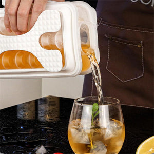 2in1 Portable Silicone Ice Ball Mold Ice Maker Water Bottle Ice Cube Mould Bottle Creative Ice Ball Diamond Curling Summer Kitchen Gadgets - Zambeel