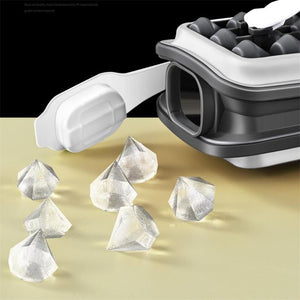 2in1 Portable Silicone Ice Ball Mold Ice Maker Water Bottle Ice Cube Mould Bottle Creative Ice Ball Diamond Curling Summer Kitchen Gadgets - Zambeel