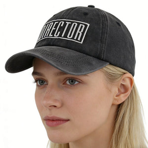 2pcs Director Filmmaker Hats For Women Men, Adjustable Embroidered Wash Cotton Baseball Cap - Zambeel