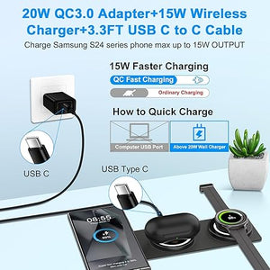 3 in 1 Foldable Wireless Fast Charger - Zambeel