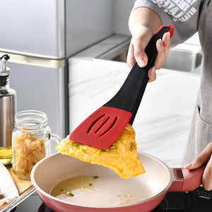 3 In 1 Frying Spatula Clip Silicone Food Clip Frying Steak Pancakes Shovel Slotted Turners Kitchen Tools Cooking Utensils Kitchen Gadgets - Zambeel