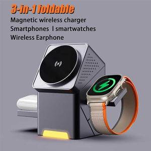 3 - in - 1 Magnetic Wireless Charger © - Zambeel