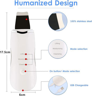 3 - in - 1 Ultrasonic Facial Skin Scrubber - Zambeel