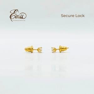 3 mm Cubic Zirconia Emarald Cut | Stainless Steel | 18K Gold Plated - Zambeel