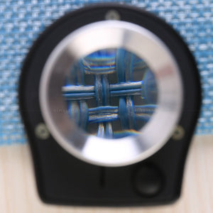 30 Times Full Metal Textile Fabric Printing Grid Pigeon Eye Cloth Mirror With 6LED Money Detector Light A Scale Magnifying Glass - Zambeel