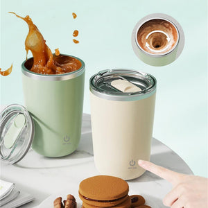 350ml Automatic Self Stirring Mug Coffee Milk Juice Mixing Cup Electric Stainless Steel Lazy Rotating Mug Magnetic Stirring Cup Kitchen Gadgets - Zambeel