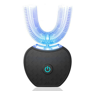 360 Degrees Intelligent Automatic Electric Toothbrush Waterproof U Type Tooth Brush Whitening Blue Light USB Charging - Zambeel