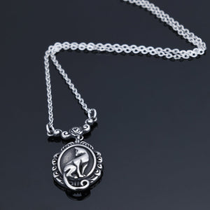 3D Cat Wreath Pendant Necklace In Titanium Steel - Zambeel