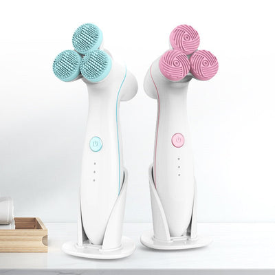 3D Smart Massage Cleanser Electric Cleanser Electric Silicone Facial Cleanser - Zambeel