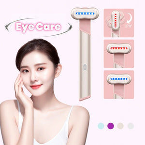 4 Colors Electric Eye Massager Red Blue Light Massage Eye Beautification Instrument Therapeutic Warmth Face Massage - Zambeel