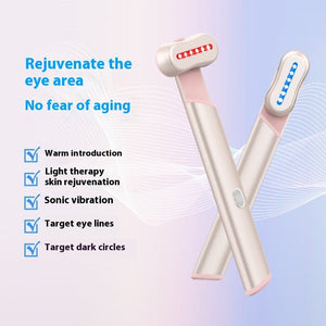4 Colors Electric Eye Massager Red Blue Light Massage Eye Beautification Instrument Therapeutic Warmth Face Massage - Zambeel