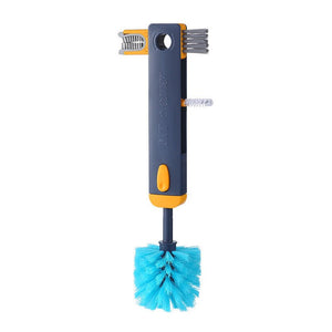 4 In 1 Bottle Gap Cleaner Brush Multifunctional Cup Cleaning Brushes Water Bottles Clean Tool Mini Silicone U - shaped Brush Kitchen Gadgets - Zambeel