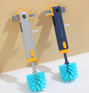 4 In 1 Bottle Gap Cleaner Brush Multifunctional Cup Cleaning Brushes Water Bottles Clean Tool Mini Silicone U - shaped Brush Kitchen Gadgets - Zambeel