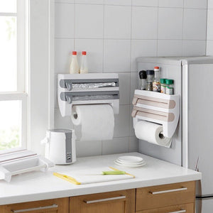 4 - In - 1 Kitchen Roll Holder Dispenser Kitchen Foil Film Wrap Tissue Paper 4 IN 1 Kitchen Roll Holder Dispenser - Zambeel