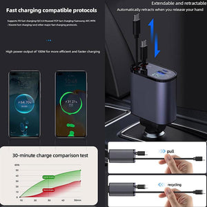 4 in 1 Retractable Charger - Zambeel