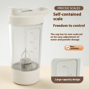 400ML 14oz Electric Protein Powder Mixing Cup Automatic Shaker Mixer Shake Bottle Milk Coffee Blender Kettle Fro Gym 1200mAh - Zambeel