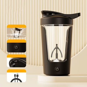 400ML 14oz Electric Protein Powder Mixing Cup Automatic Shaker Mixer Shake Bottle Milk Coffee Blender Kettle Fro Gym 1200mAh - Zambeel