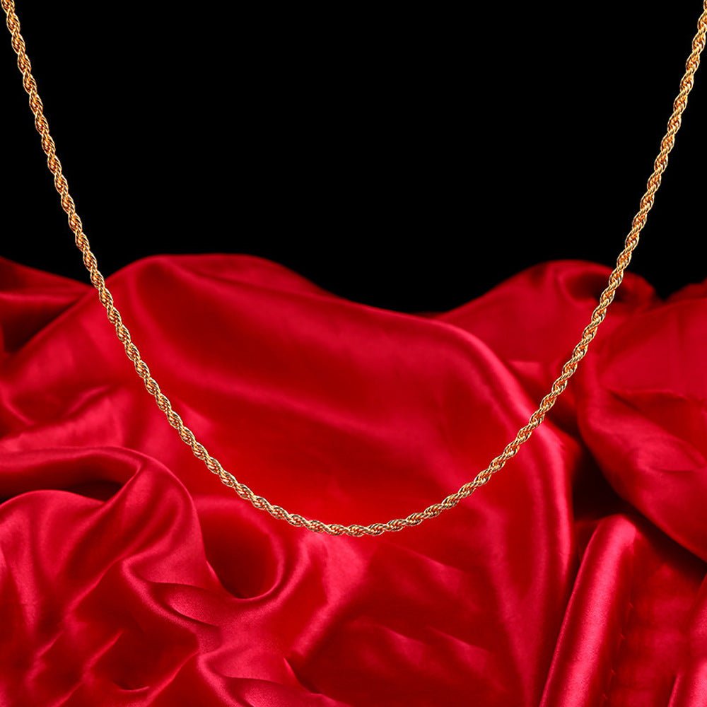 4mm Thick Cable Chain 18K Gold - plated Necklace - Zambeel