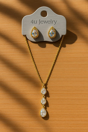 4u Jewelry - Cubic Zirconia Pendant & Earring Sets - Zambeel