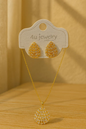 4u Jewelry - Cubic Zirconia Pendant & Earring Sets - Zambeel