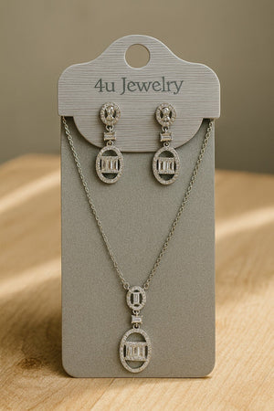 4u Jewelry - Cubic Zirconia Pendant & Earring Sets - Zambeel