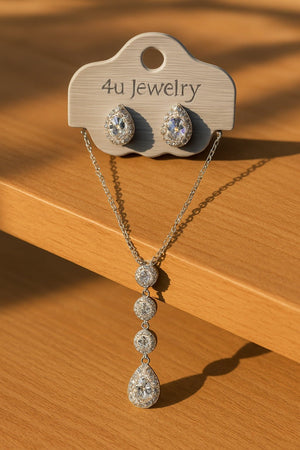 4u Jewelry - Cubic Zirconia Pendant & Earring Sets - Zambeel