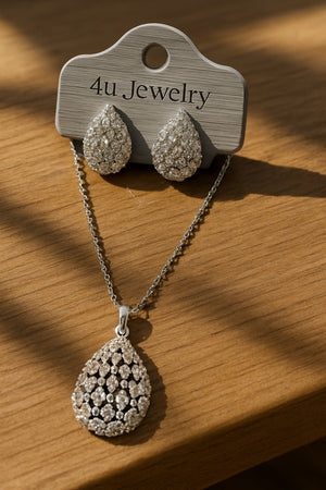 4u Jewelry - Cubic Zirconia Pendant & Earring Sets - Zambeel