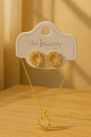 4u Jewelry - Cubic Zirconia Pendant & Earring Sets - Zambeel