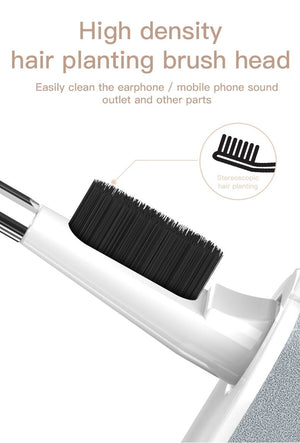 5 In 1 Screen Cleaner Kit Camera Phone Tablet Laptop Screen Cleaning Tools Earphone Cleaning Brush Pen For Office - Zambeel